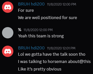 hdi saying how we should have the talk soon